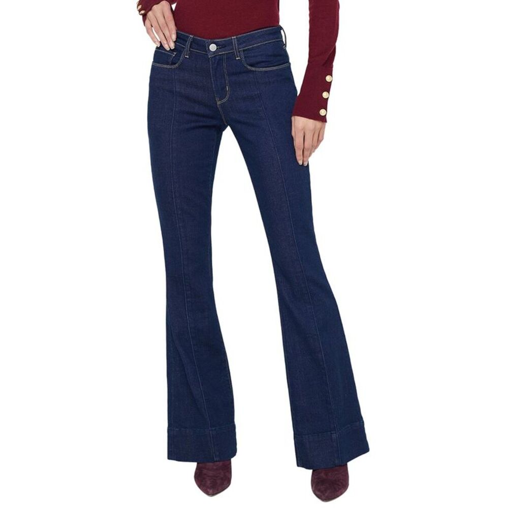 L’Agence Womens  Lenora Low-Rise Seamed Flare Jean
